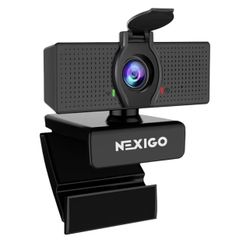 NexiGo N60 1080P Webcam with Microphone, Software Control & Privacy Cover, USB HD Computer Web Camera, Plug and Play, for Zoom/Skype/Teams, Conferenci