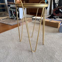 Gold metal table