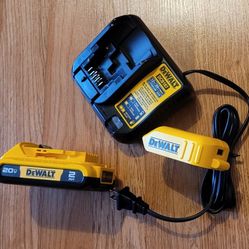New Dewalt 20v USB Power Source 2ah Battery And Battery Charger $65 Firm Pickup Only 