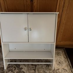 White Storage Cabinet – 23”W x 26”H