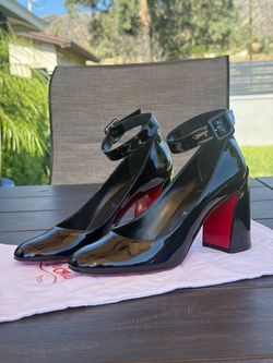 Christian Louboutin So Sab Black Patent Leather Heels – Size 38.5