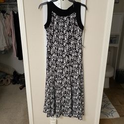 Womans Perceptions New York Black And White Sleeveless Dress