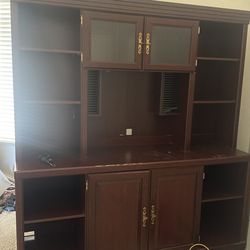 Office desk with hutch pure wood