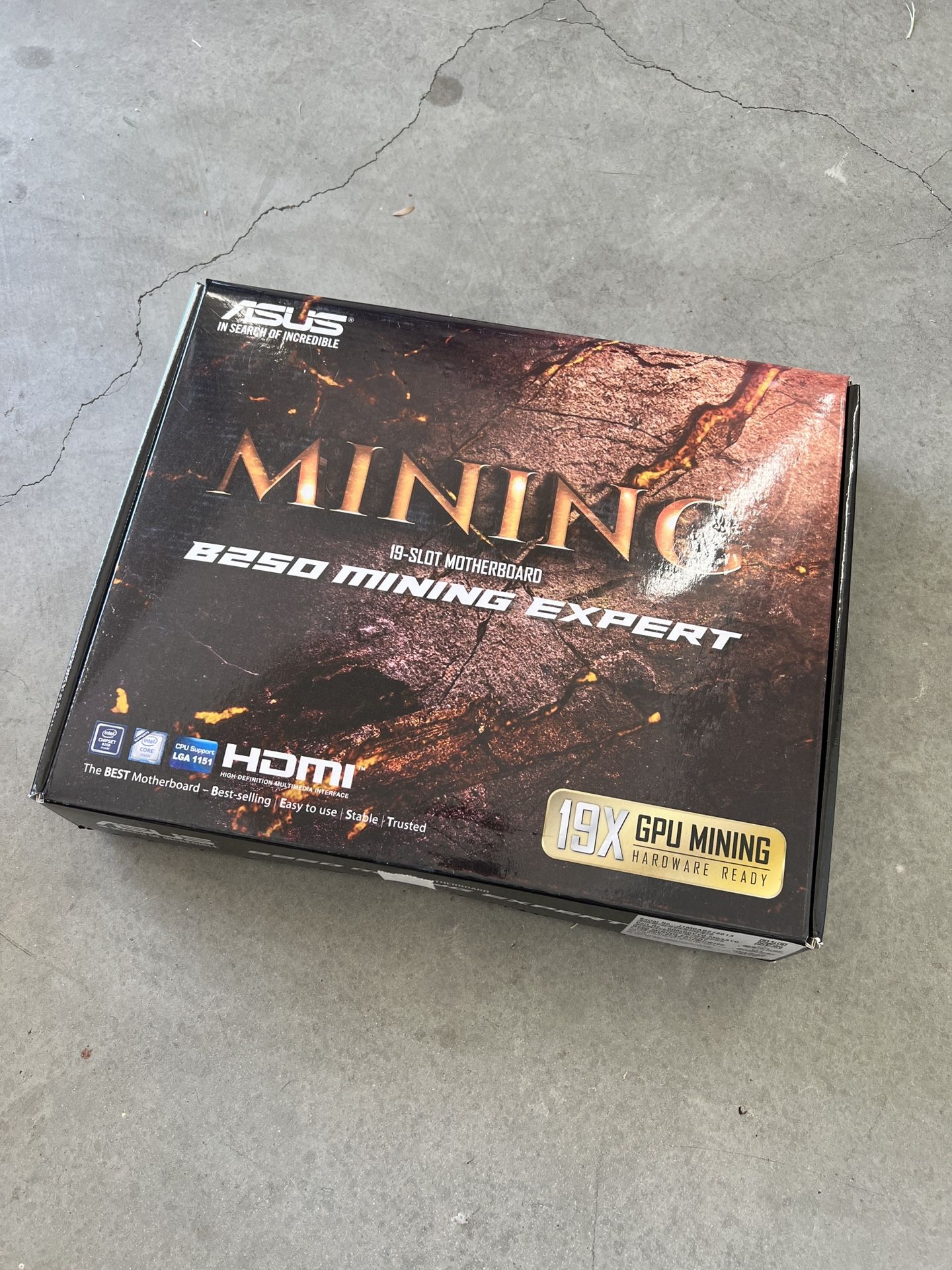 Asus B250 Mining Motherboard with CPU and Ram