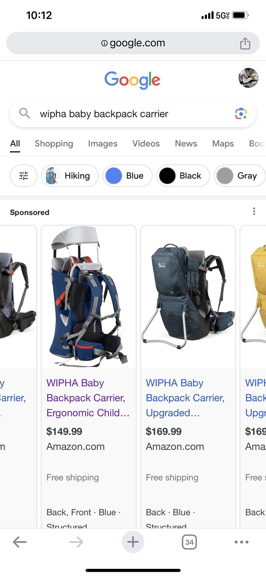 WIPHA Backpack Baby Carrier 