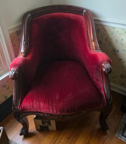 VINTAGE Victorian fabric chair