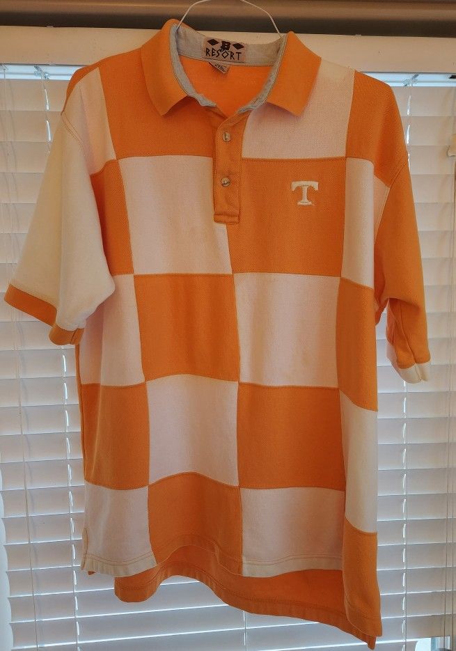 Vintage Tennessee Vols Checkered Short Sleeve Polo/Large