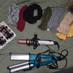 Hair Crimper And Straightener And Hair Bands