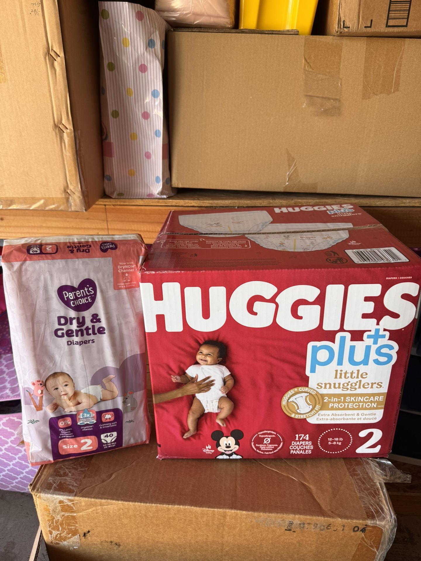 Huggies and Parent’s Choice - size 2
