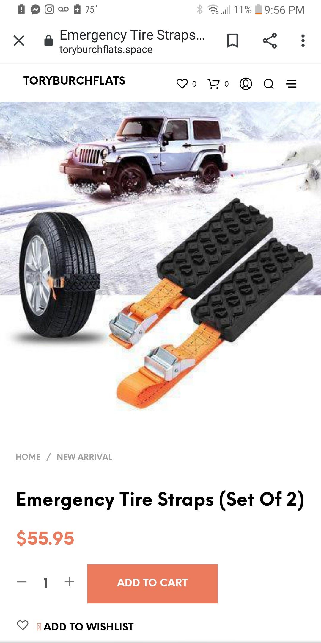 Emergency tire straps