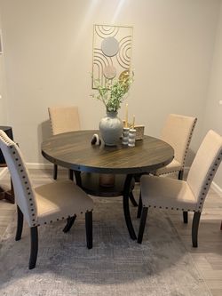 Dining table and chairs