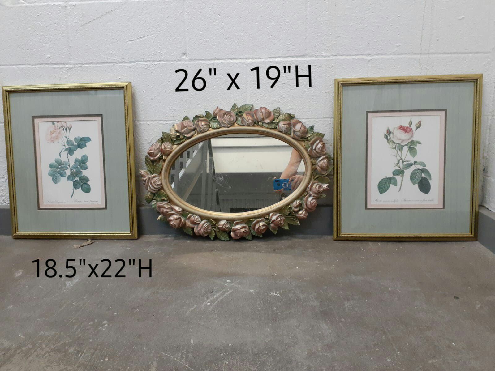 Mirror and 2 wall decorations for $45