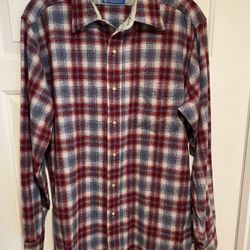 Pendleton Mens Long Sleeve Wool Shirt Size Medium Made In USA