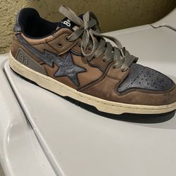 A Bathing Ape Bape SK8Star Vintage Beige Indigo