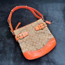 Coach 2006 Soho Signature C Monogram Canvas Leather Buckle Convertible Crossbody