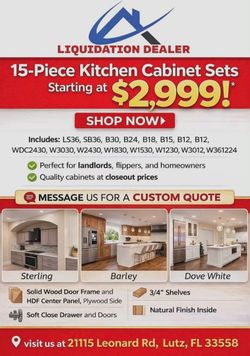 15 Piece Kitchen Cabinet Set