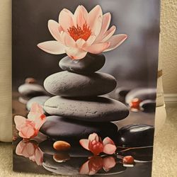 Zen Lotus Stone Art