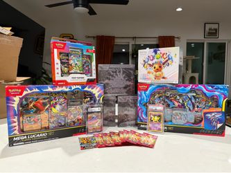 Pokemon Prismatic Pitch black ETB Mega Greninga and other