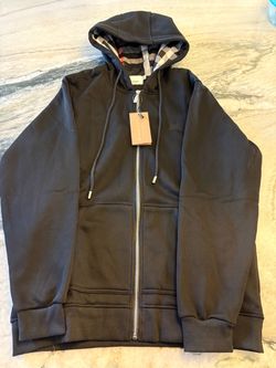 Burberry Black Zip-Up Hoodie