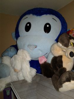 Huge blue monkey stuffed animal