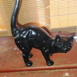 129.19

Vintage Cast Iron Black Arched Back Cat Door Stop 