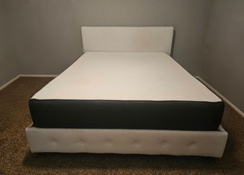QUEEN BED FRAME AND MATTRESS