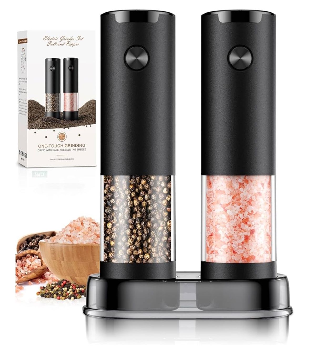 Brand New Electric Salt and Pepper Grinder Set