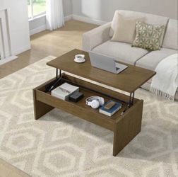 Lift-Top Coffee Table with Hidden Storage