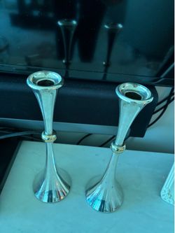 Silver Candlestick Holders