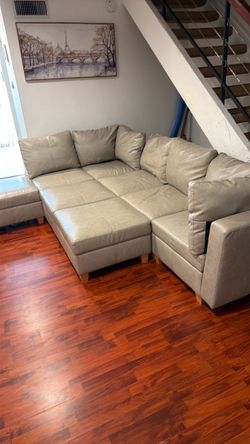 Light gray modular sofa