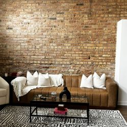 CB2 Extra-Large Deep Saddle Leather Sofa