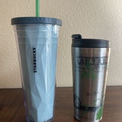 Two Of Starbucks Tumbler Cup Travel Mug