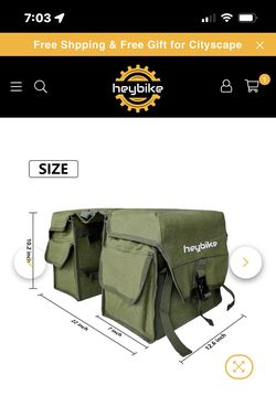 Heybike Rack Carrier Saddle Bag Green