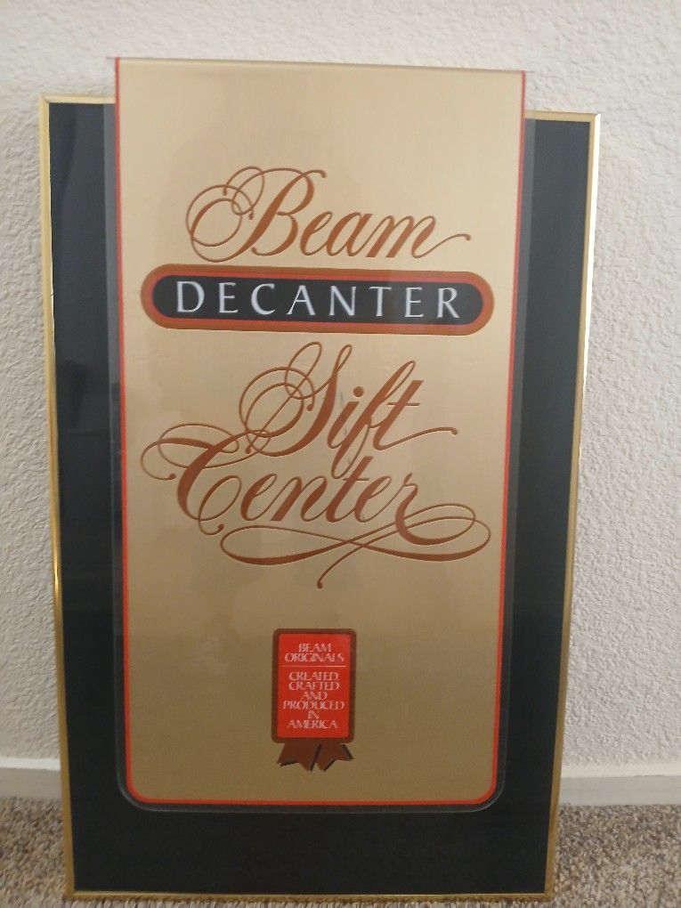 Jim BEAM ADVERTISING WALL PLAQUE ALMOST MINT CONDITION