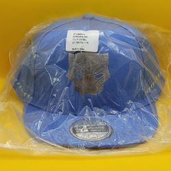 Boys Black Panther Silver Mask Logo Snapback Flat Bill Hat NWT [Still Sealed Plastic]