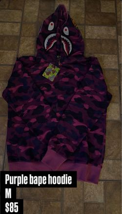 Purple bape hoodie