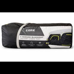 CORE Equipment 9 Person Blockout Instant Cabin Tent – Blackout Technology – 2 Min Setup