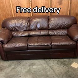 Leather Couch - Free Delivery 