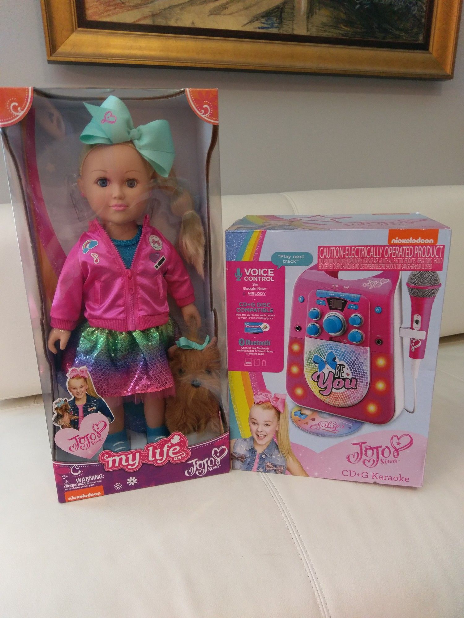 JoJo Siwa My Life size + CD player with Bluetooth Karaoke (sell as combo only)