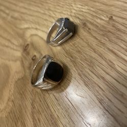 (2) Silver Rings 