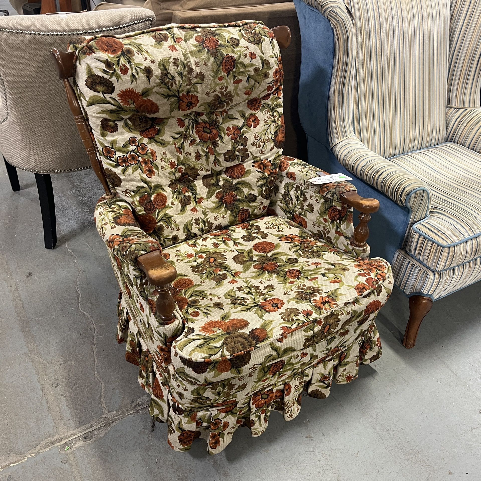 Vintage 60s 70s Floral Rocking Chair (in Store) 