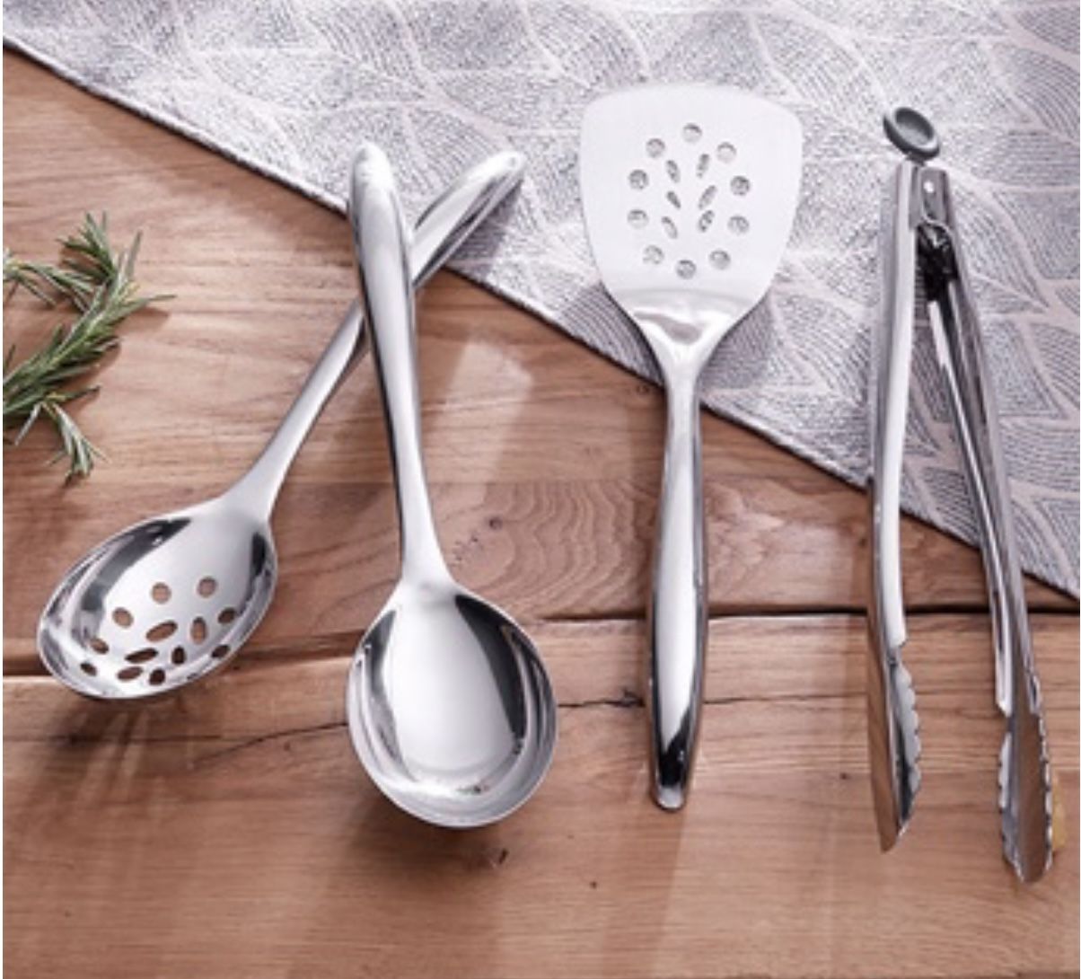 Utensilios De Acero Inoxidable De Princess House Set De 4