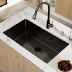 Tatahance Gray Stainless Steel 30 in. Single Bowl Undermount Workstation Kitchen Sink with Double-Sided Cutting Board