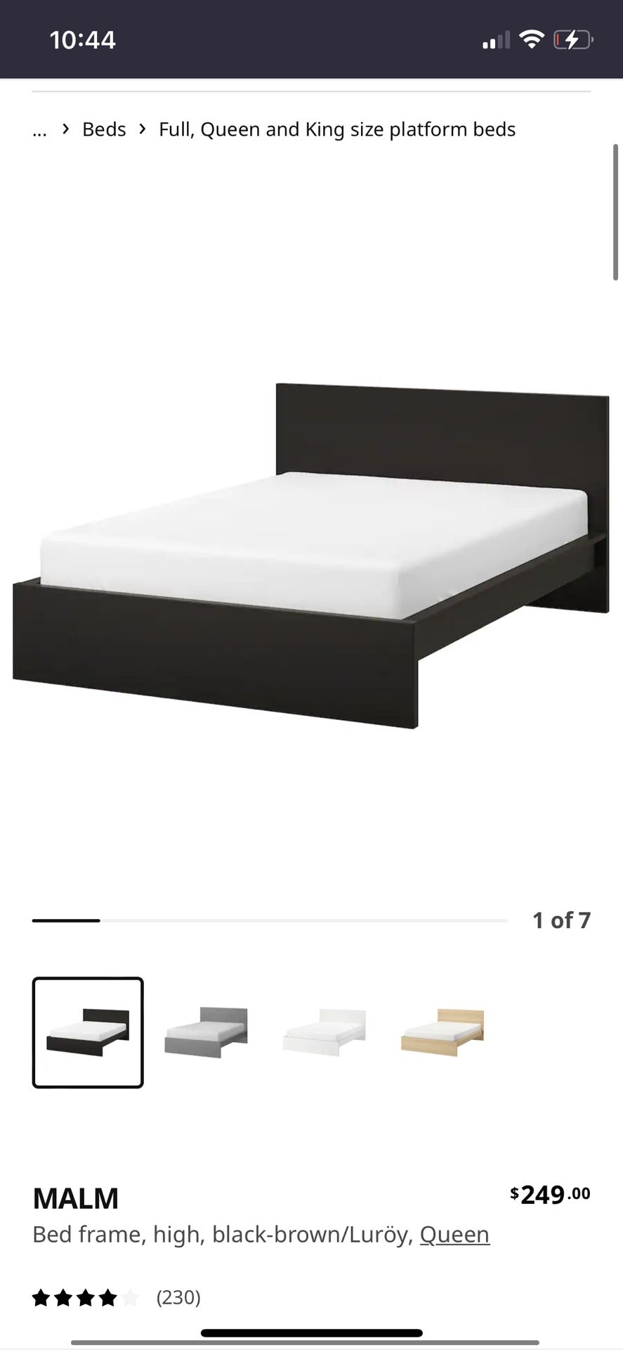 Malm Full Bed Frame Dimensions