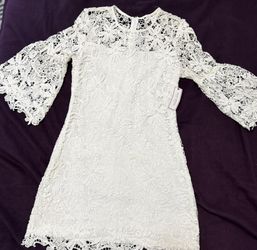 Bisou Bisou white lace dress - size 10