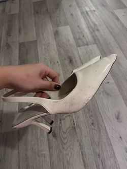 White kitten Heels Size 9