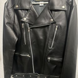 Leather Jacket Xl (read Description)