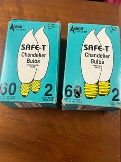 Vintage Safe-T Chandelier Light Bulbs -(2) Pack of 2