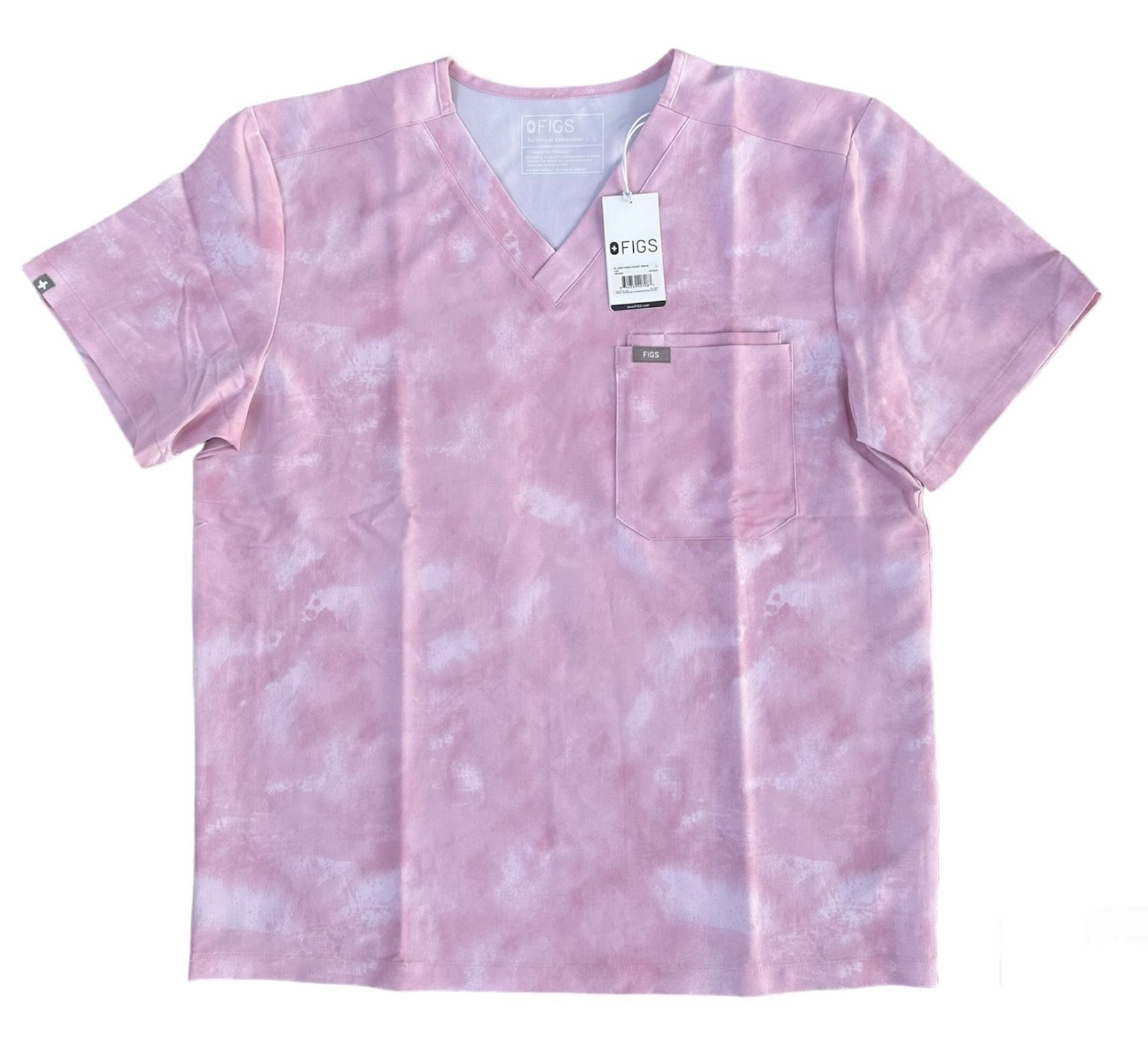 Men’s FIGS scrubs Pink Tie Dye NWT size Large