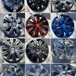 14” hubcaps wheel rim covers set of 4pcs black silver chrome more sizes available tapas de rin polve